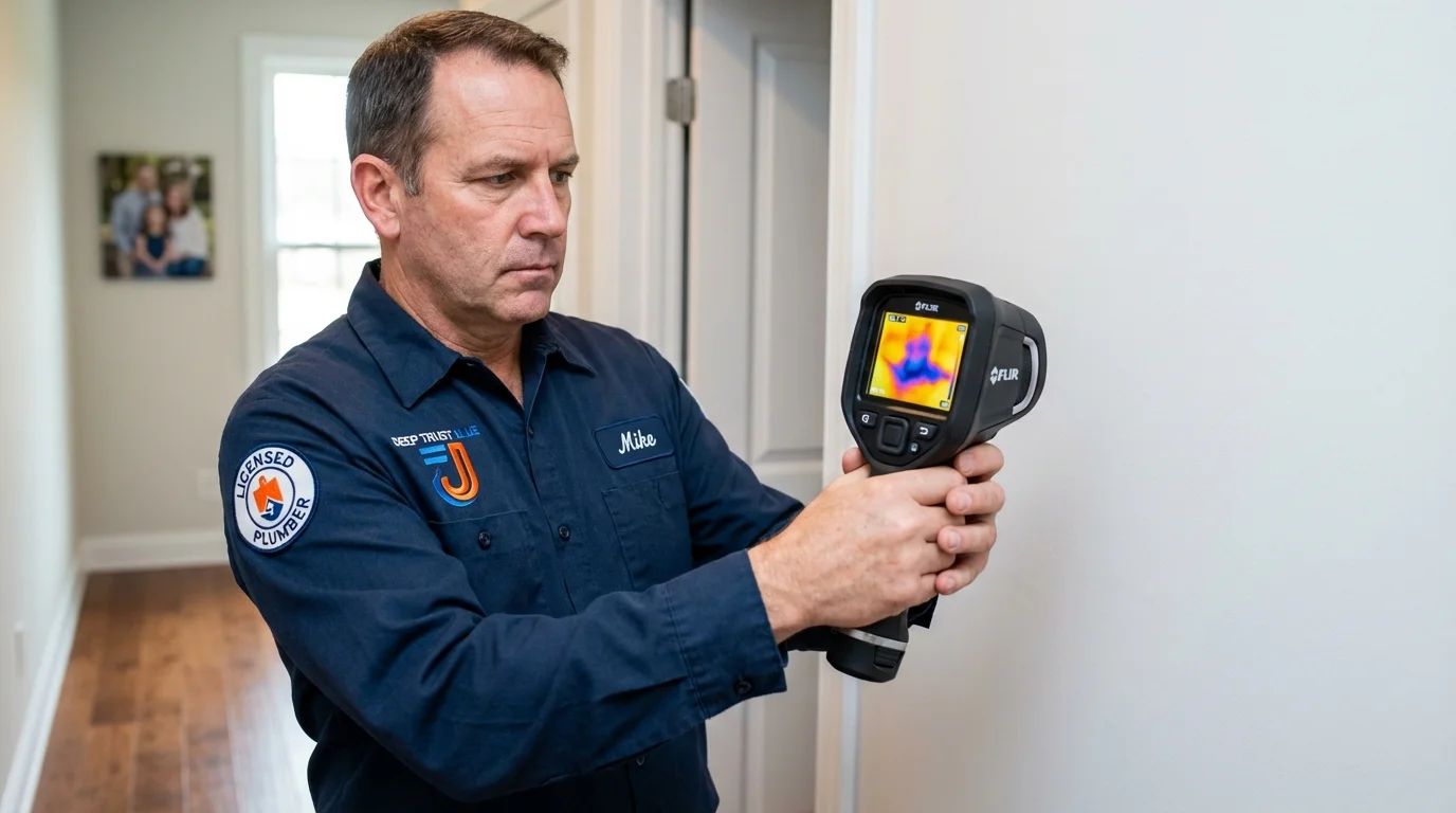 Thermal imaging leak detection by Johns Plumbing LLC in Davidsville